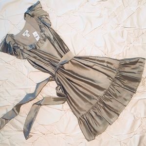 NWT LOFT Shimmery Pleated Cap Sleeve Dress